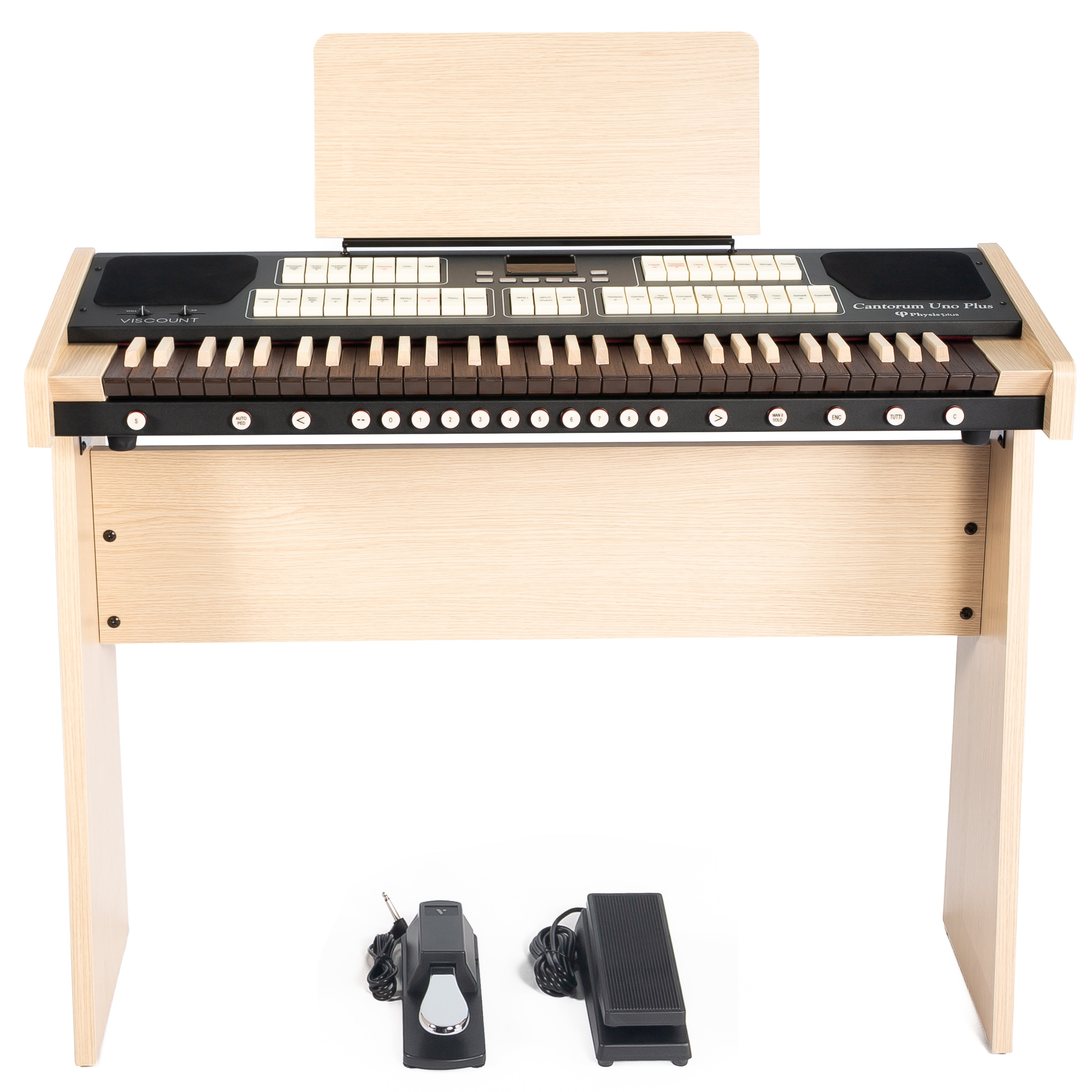 Viscount Cantorum Uno Plus Single Manual Portable Organ - Wood Keys with Stand - View 2
