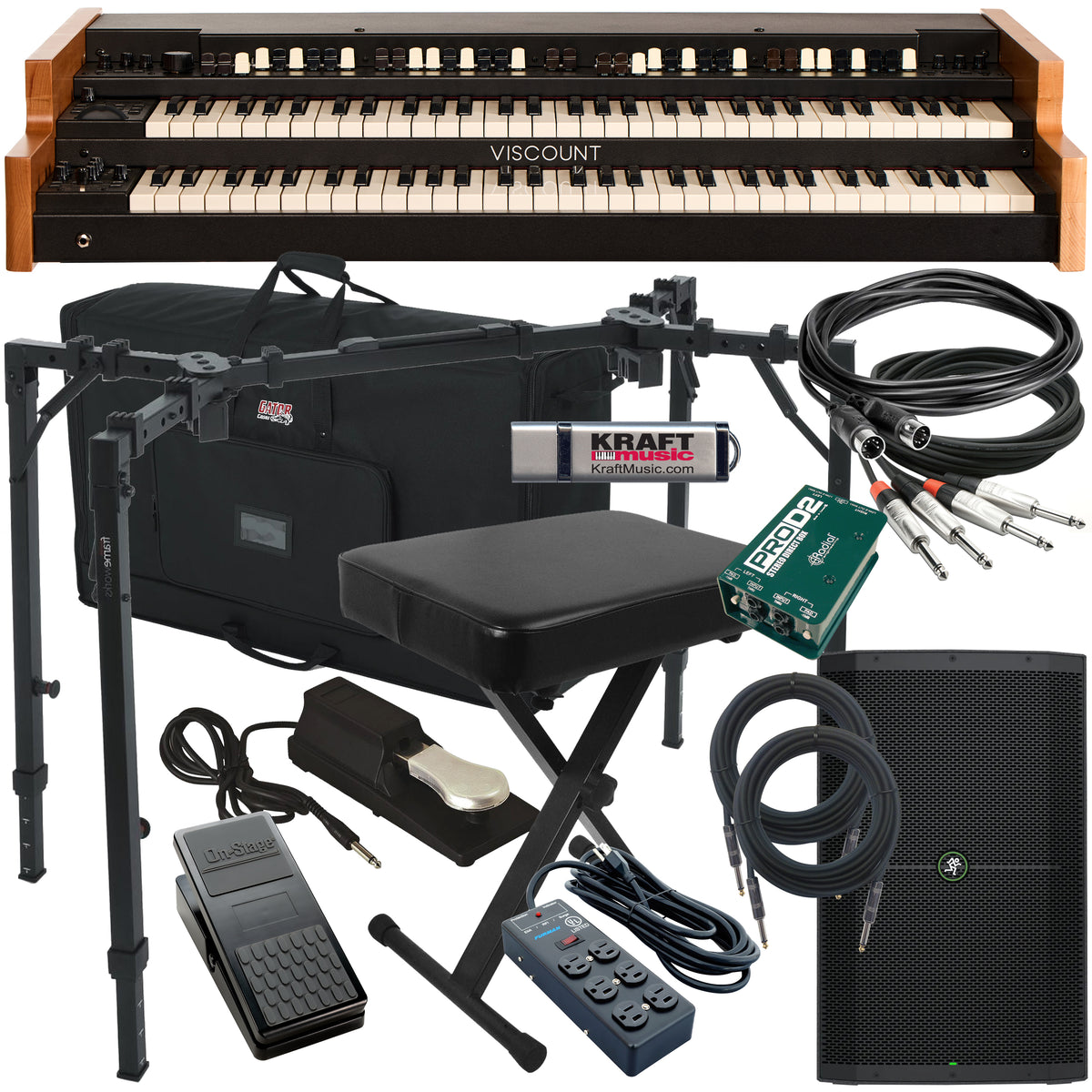 Viscount Legend 261 Dual-Manual Organ COMPLETE STAGE BUNDLE