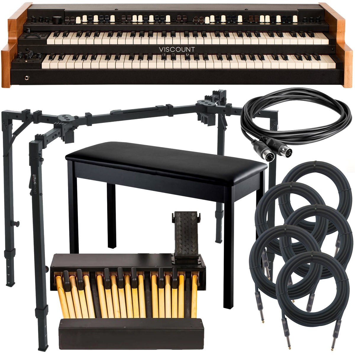 Viscount Legend 261 Dual-Manual Organ PEDAL ESSENTIALS BUNDLE