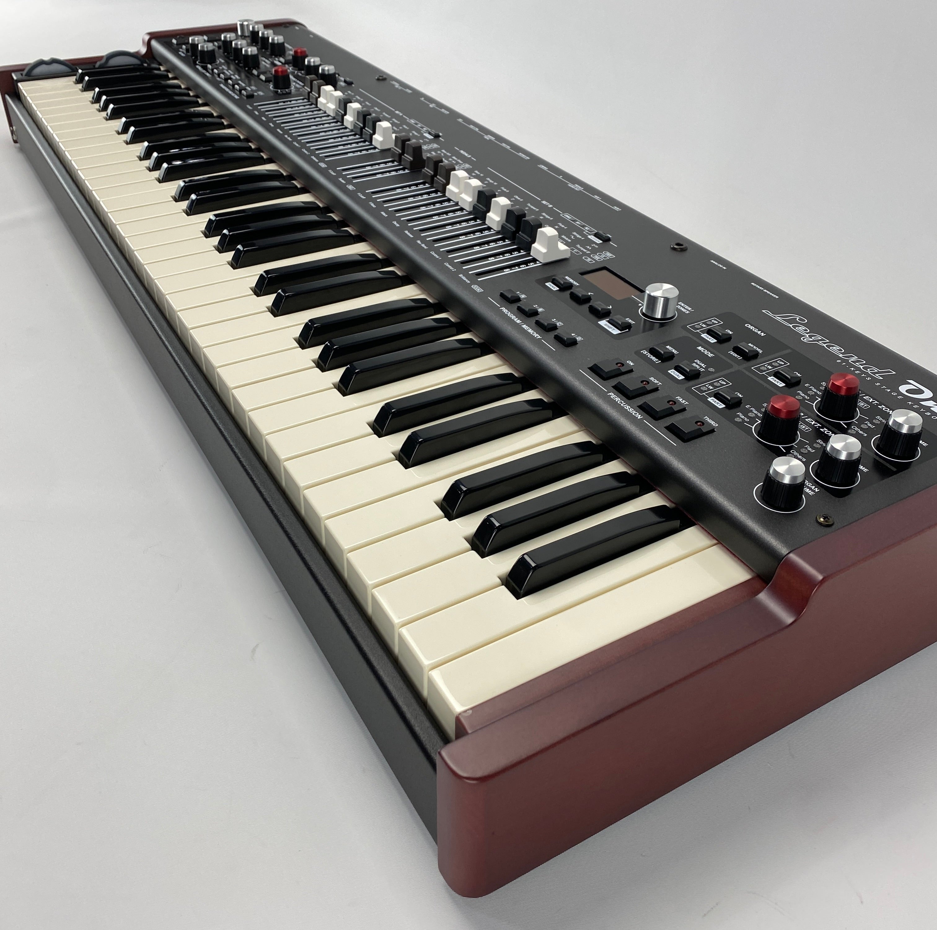 alternate angle showing right side of instrument where blemish is