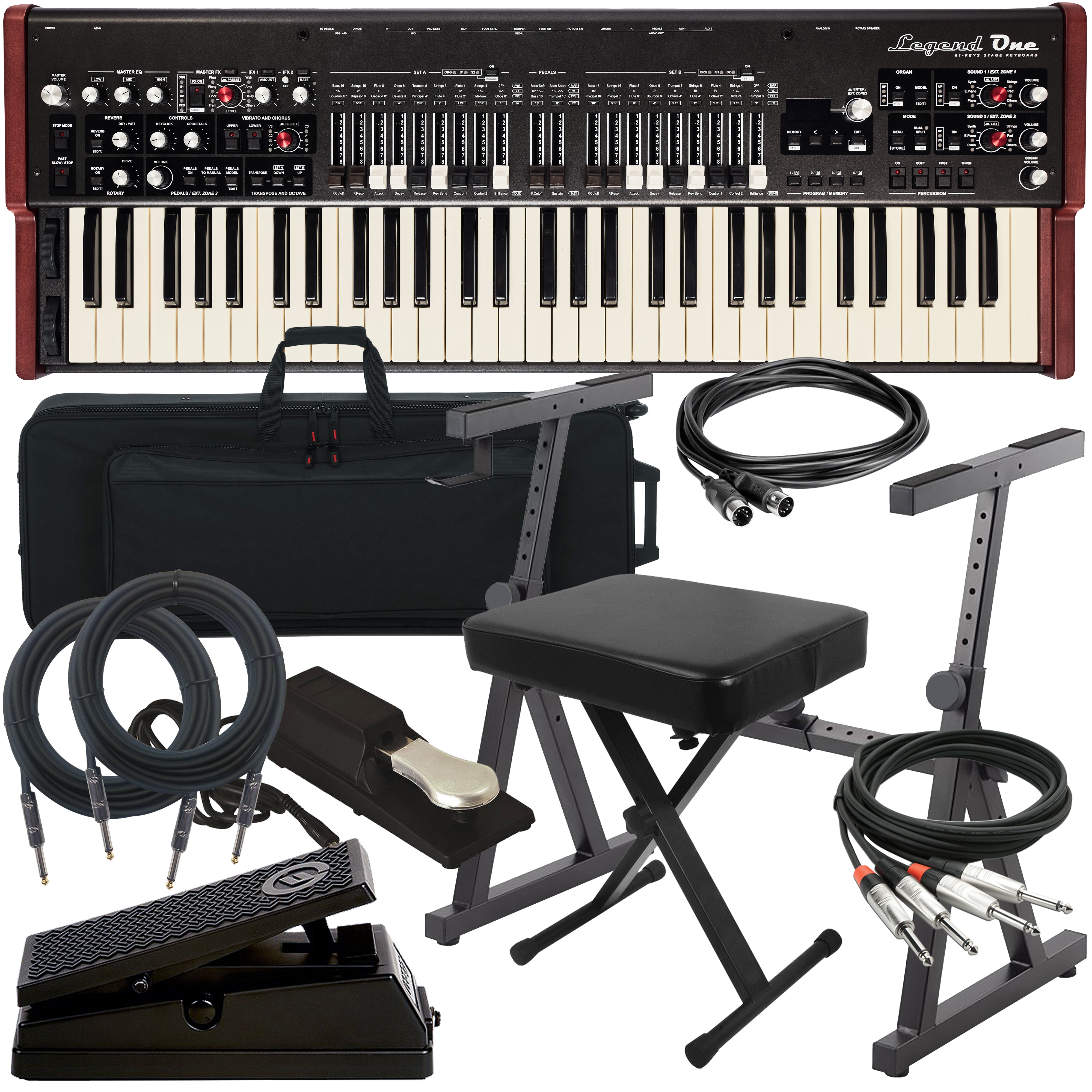 Viscount Legend One 61 Stage Keyboard STAGE ESSENTIALS BUNDLE