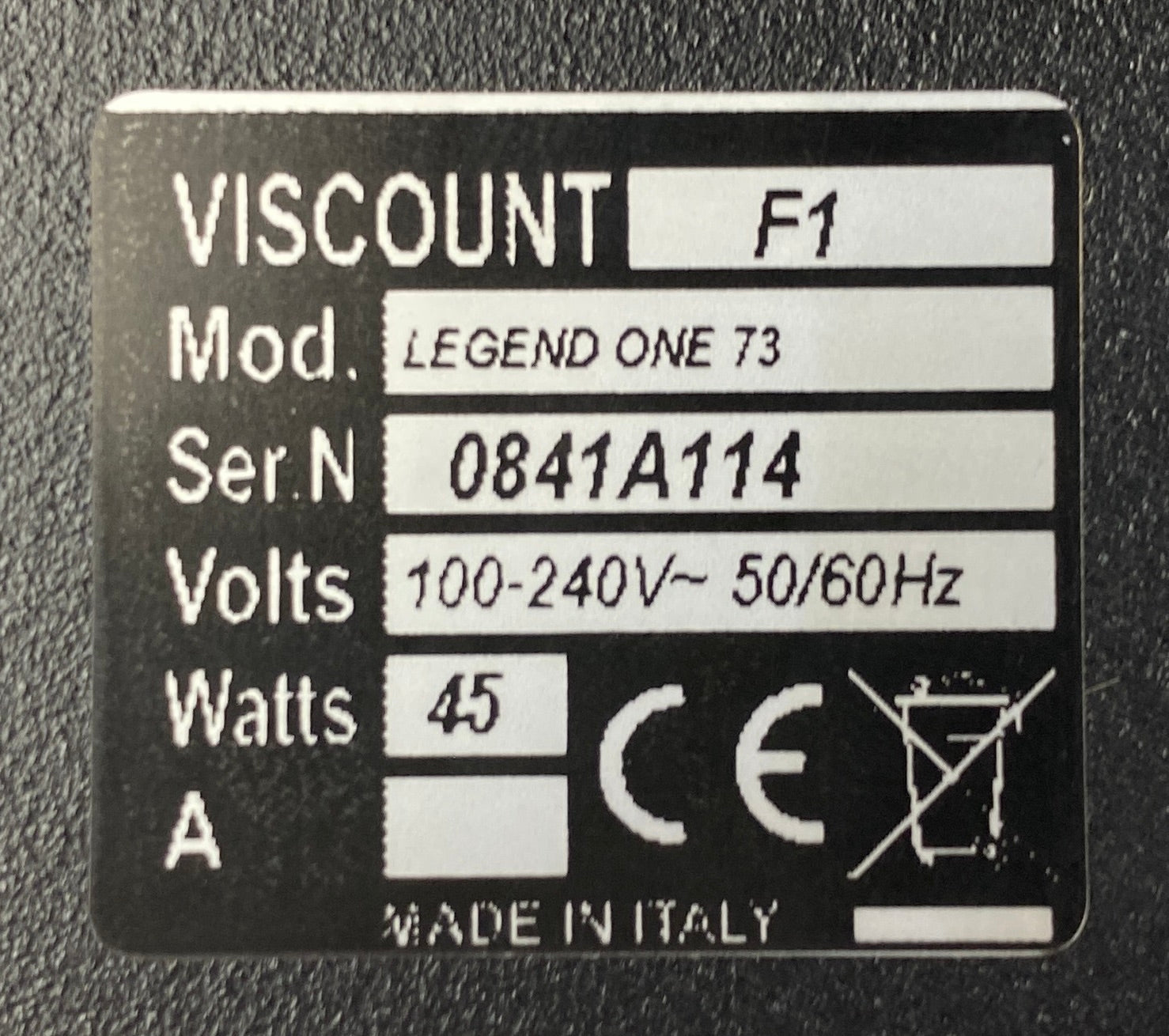 Viscount Legend One 73 Stage Keyboard (Demo)
