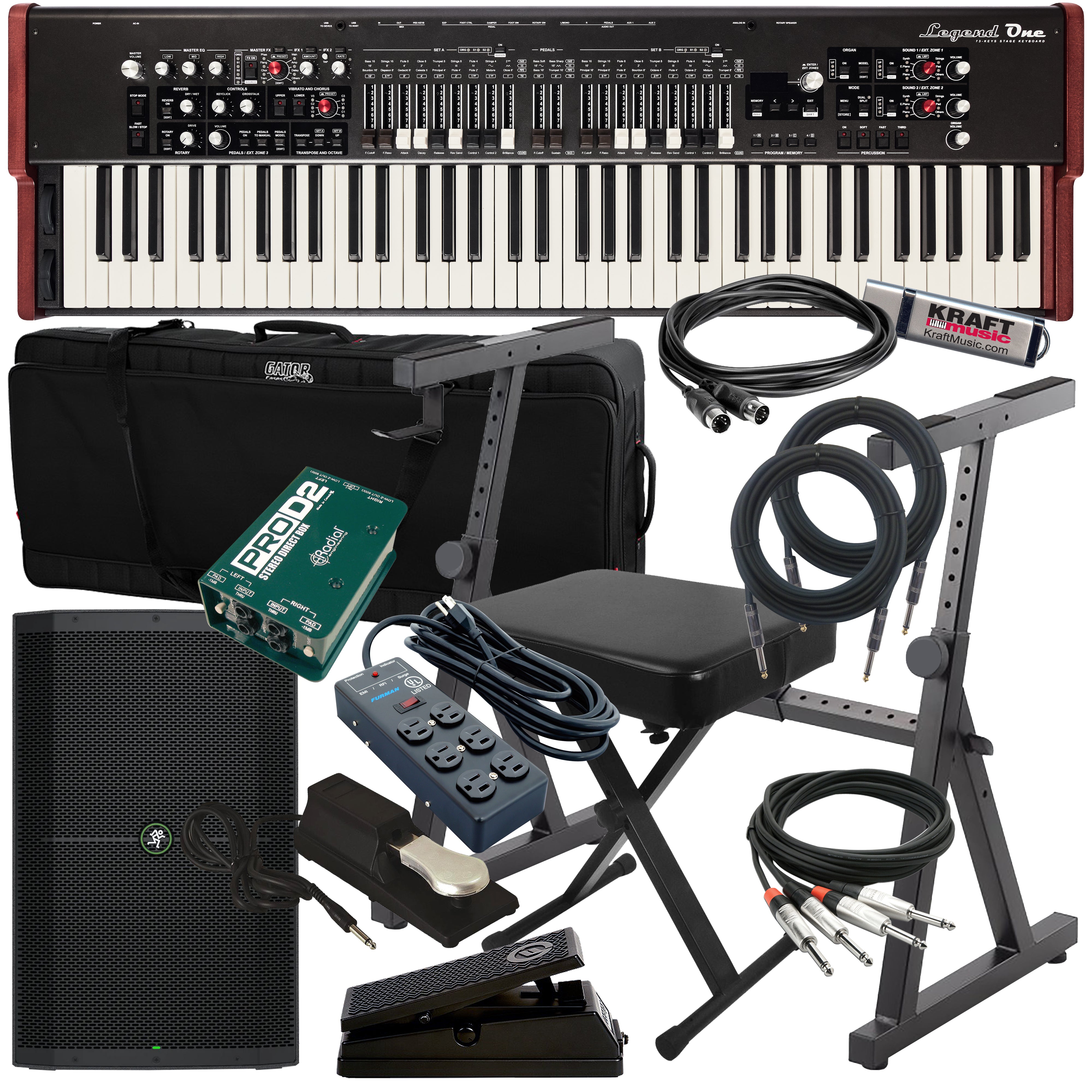 Viscount Legend One 73 Stage Keyboard COMPLETE STAGE BUNDLE