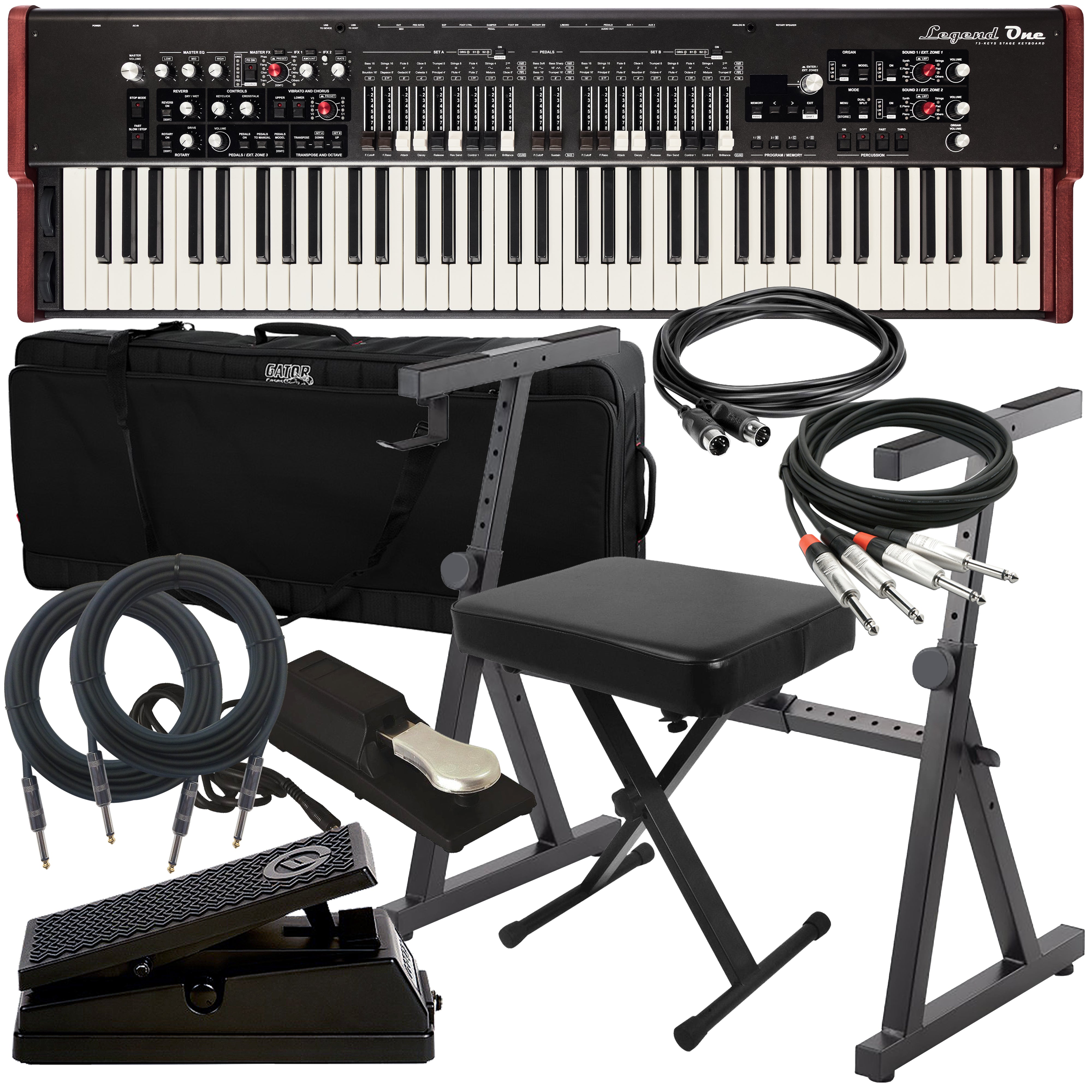 Viscount Legend One 73 Stage Keyboard STAGE ESSENTIALS BUNDLE
