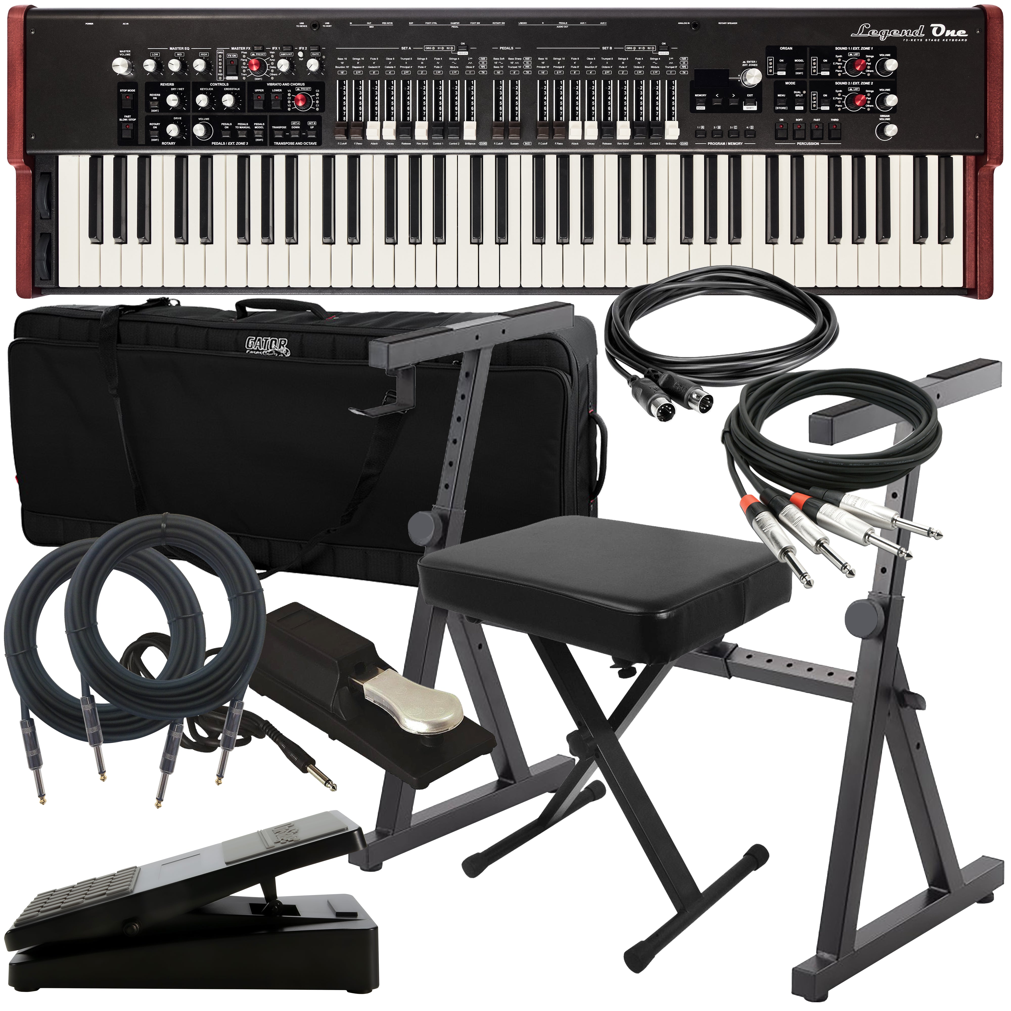 Viscount Legend One 73 Stage Keyboard STAGE ESSENTIALS BUNDLE