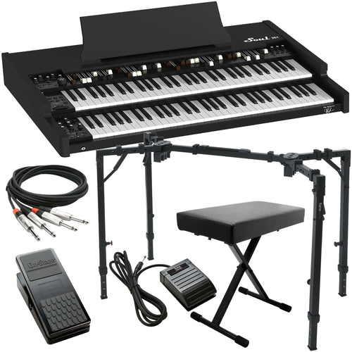 Viscount Legend SOUL 261 Digital Tonewheel Organ - Black KEY ESSENTIALS BUNDLE