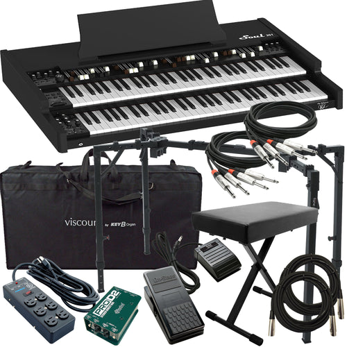 Viscount Legend SOUL 261 Digital Tonewheel Organ - Black STAGE KIT
