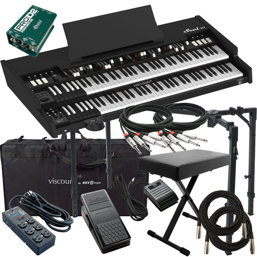 Viscount Legend SOUL 273 Digital Tonewheel Organ - Black STAGE KIT