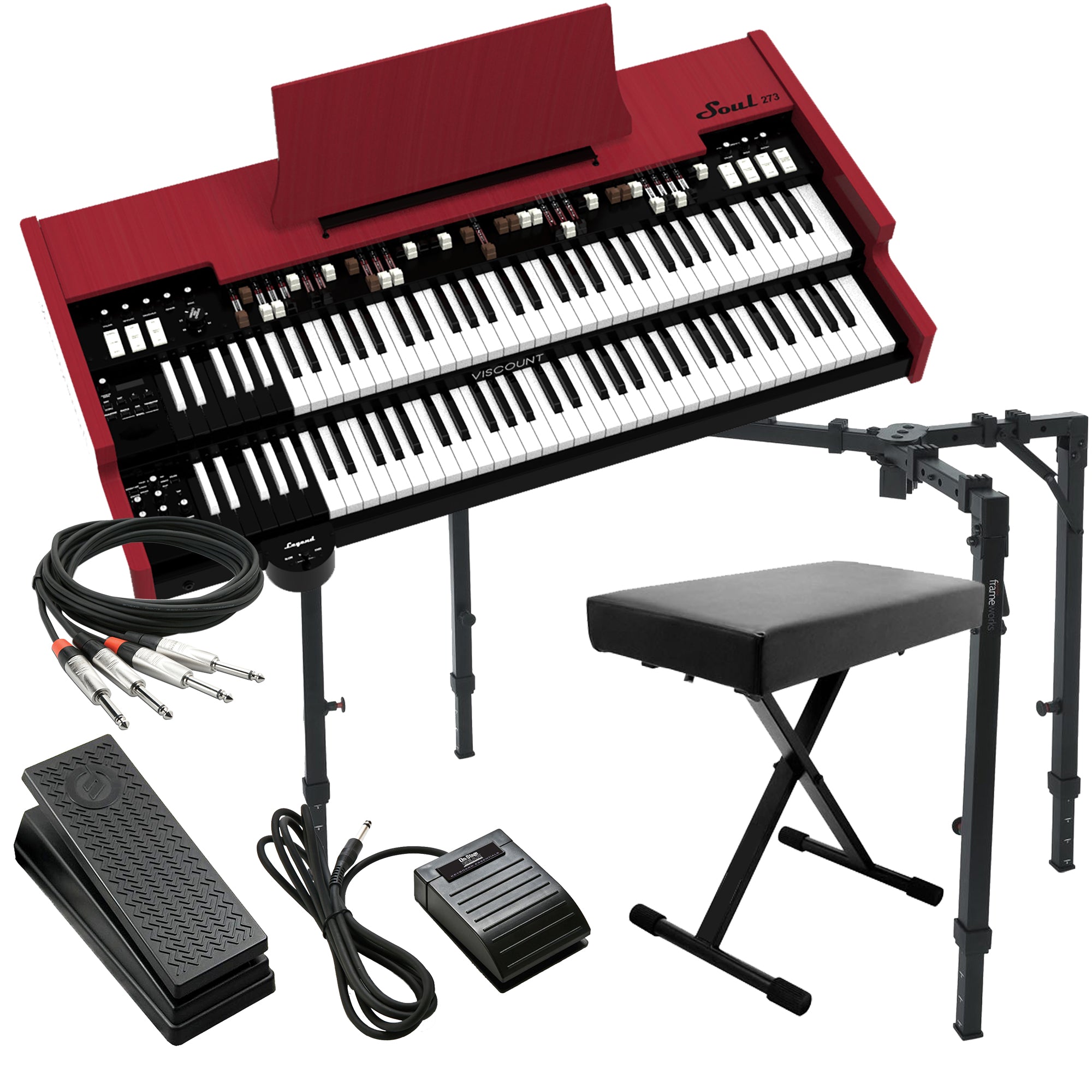 Viscount Legend SOUL 273 Digital Tonewheel Organ KEY ESSENTIALS BUNDLE