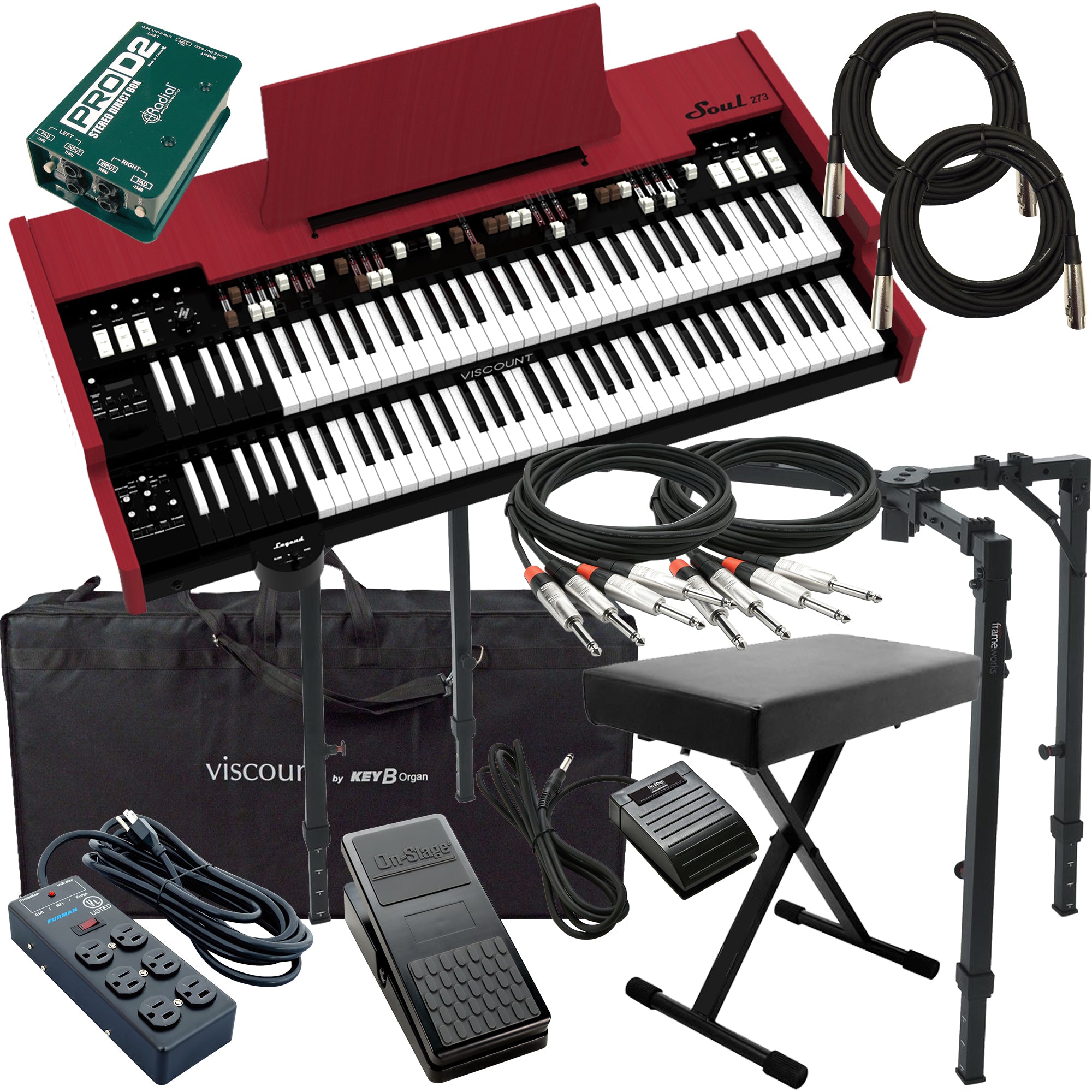 Viscount Legend SOUL 273 Digital Tonewheel Organ STAGE KIT