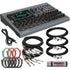 Collage showing components in Waldorf Iridium MK2 Digital Polyphonic Desktop Synthesizer CABLE KIT