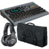 Collage showing components in Waldorf Iridium MK2 Digital Polyphonic Desktop Synthesizer TRAVEL KIT