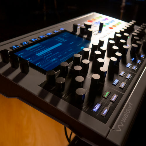 Waldorf Iridium MK2 in a stand in a studio