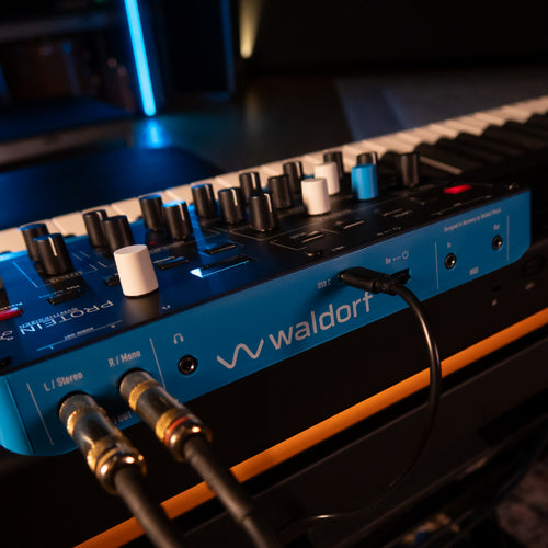 Back view of a Waldorf Protein 8-Voice Desktop Wavetable Synthesizer