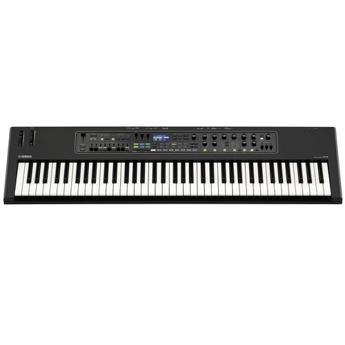 Yamaha CK76 76-key stage keyboard, straight-on top view of the full front panel and keys