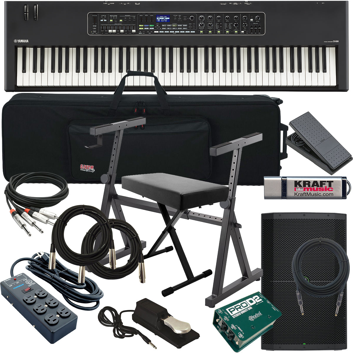 Yamaha CK88 Stage Keyboard COMPLETE STAGE BUNDLE