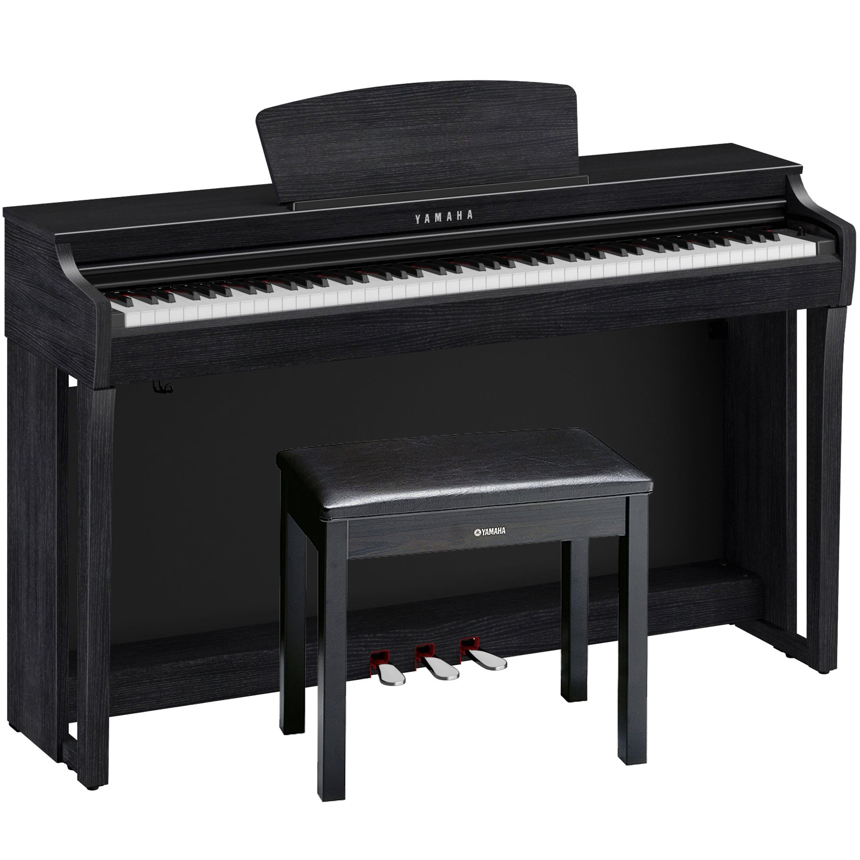 Yamaha Clavinova CLP-725 Digital Piano - Matte Black - with bench