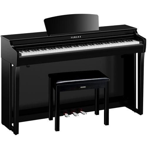 Yamaha Clavinova CLP-725 Digital Piano - Polished Ebony - with bench
