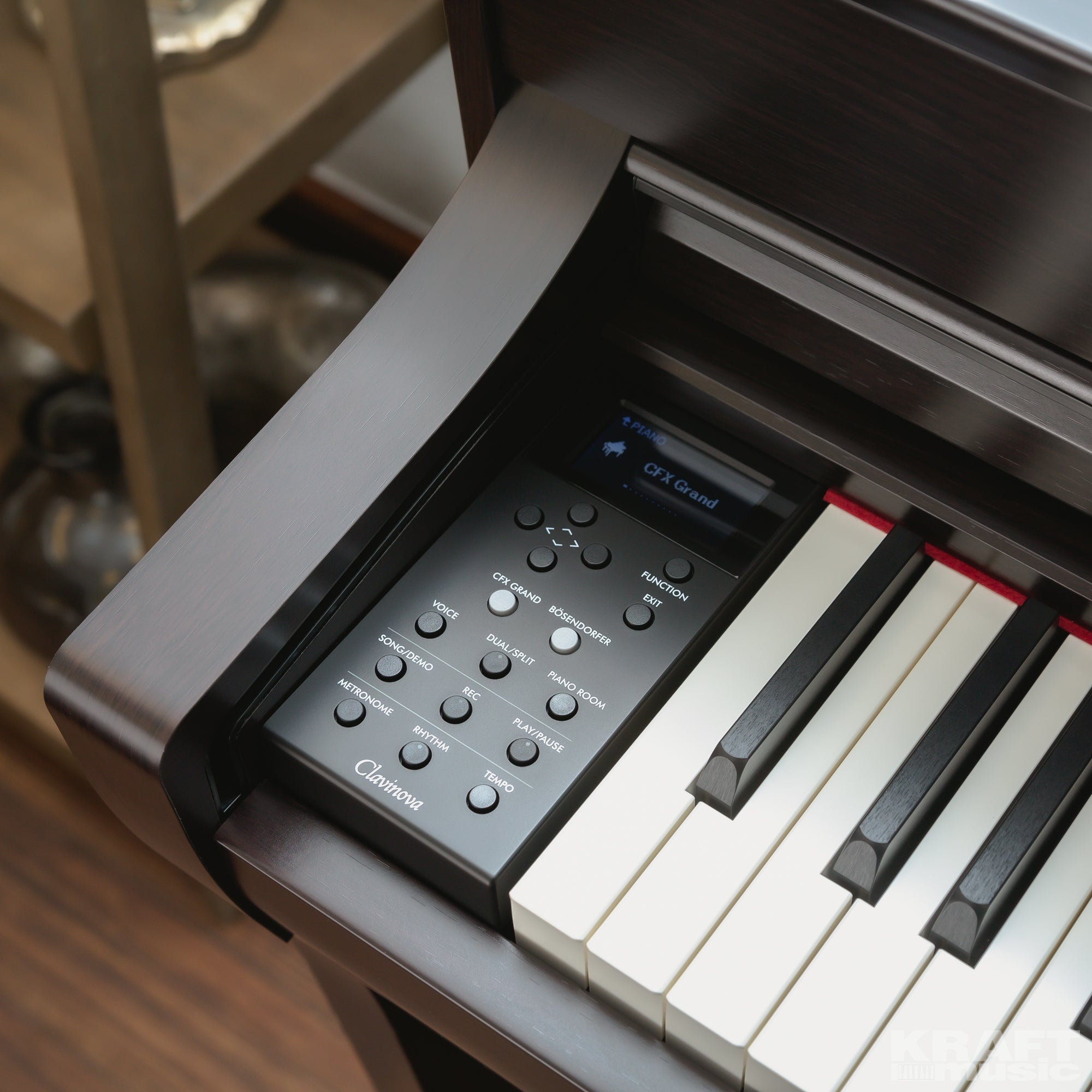 Yamaha Clavinova CLP-735 Digital Piano - Polished Ebony - controls