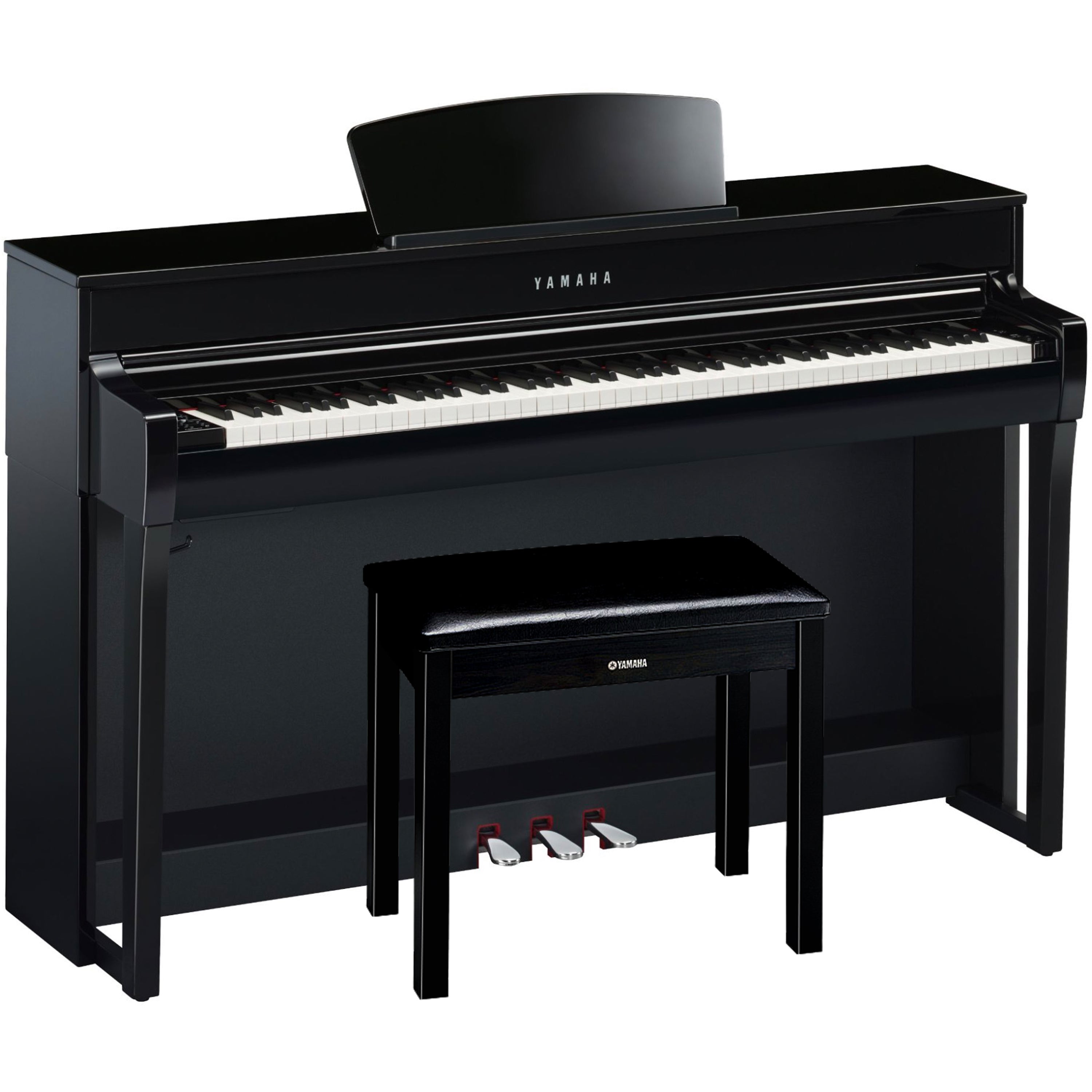 Yamaha Clavinova CLP-735 Digital Piano - Polished Ebony - with bench
