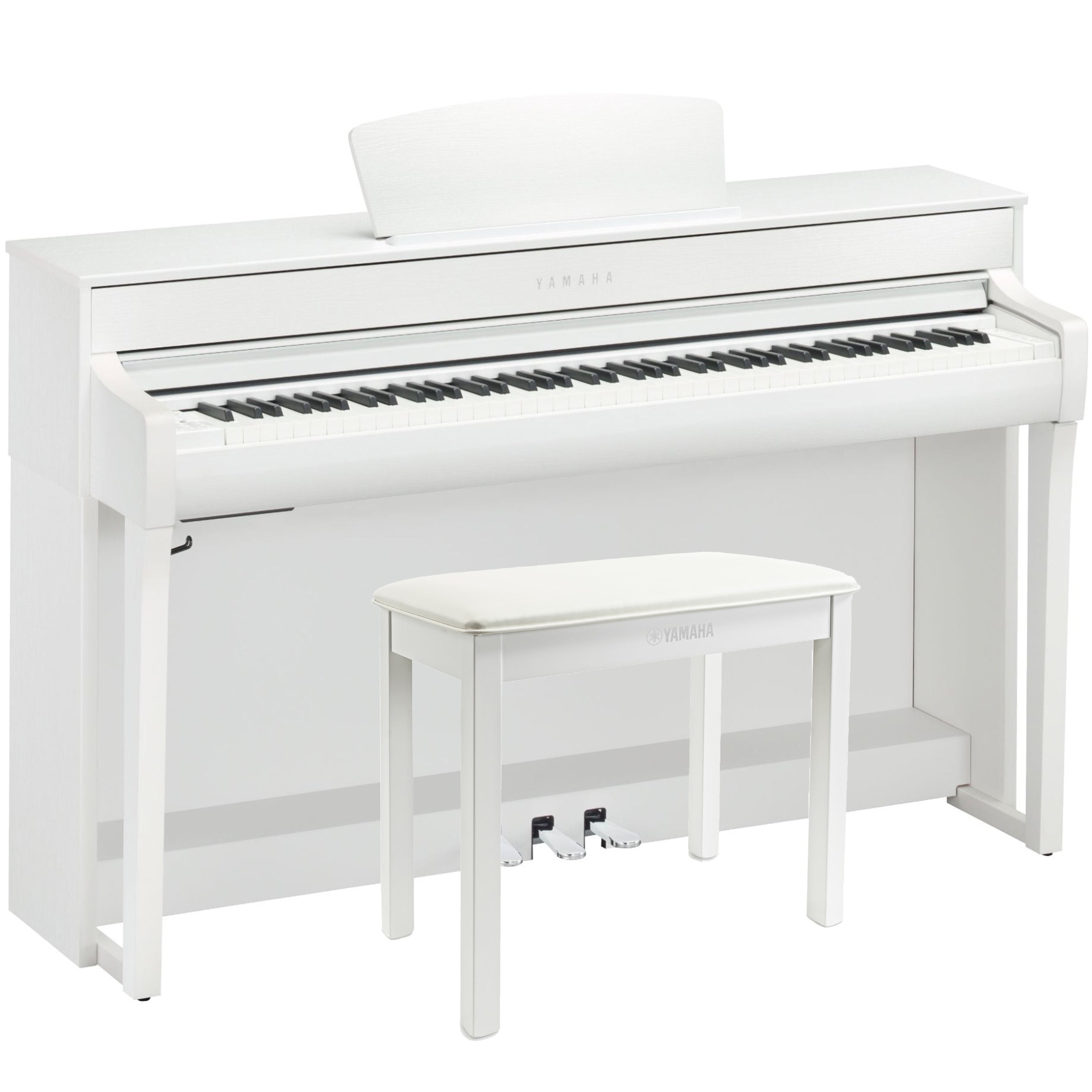 Yamaha Clavinova CLP-735 Digital Piano - Matte White - with bench