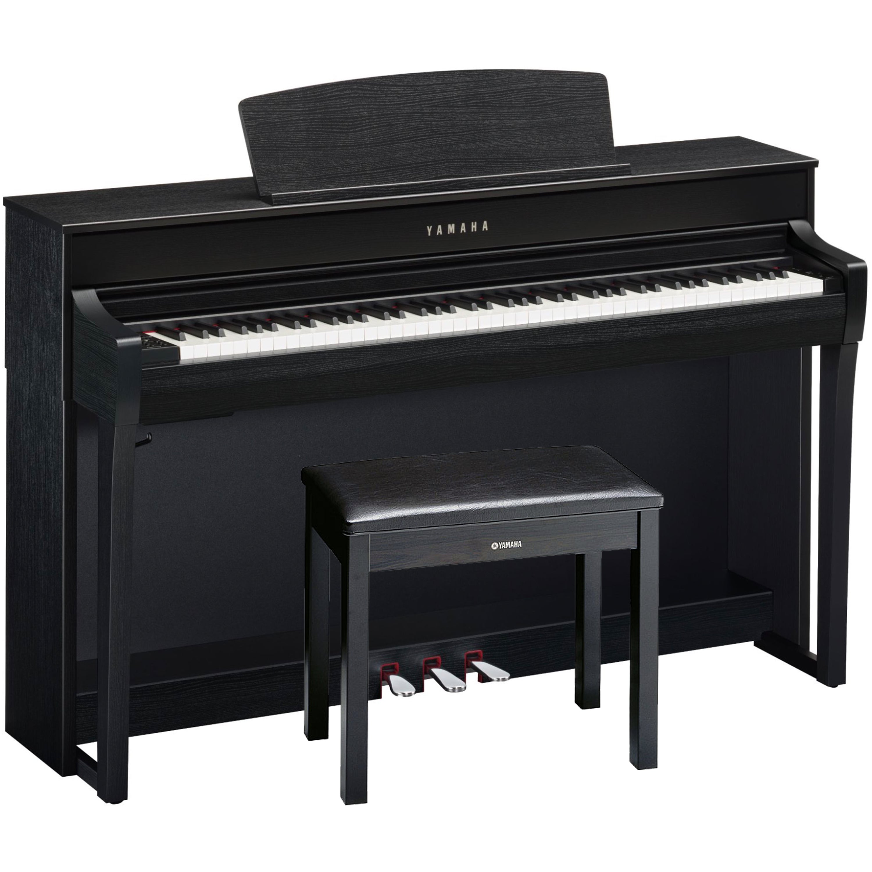 Yamaha Clavinova CLP-745 Digital Piano - Matte Black - with bench