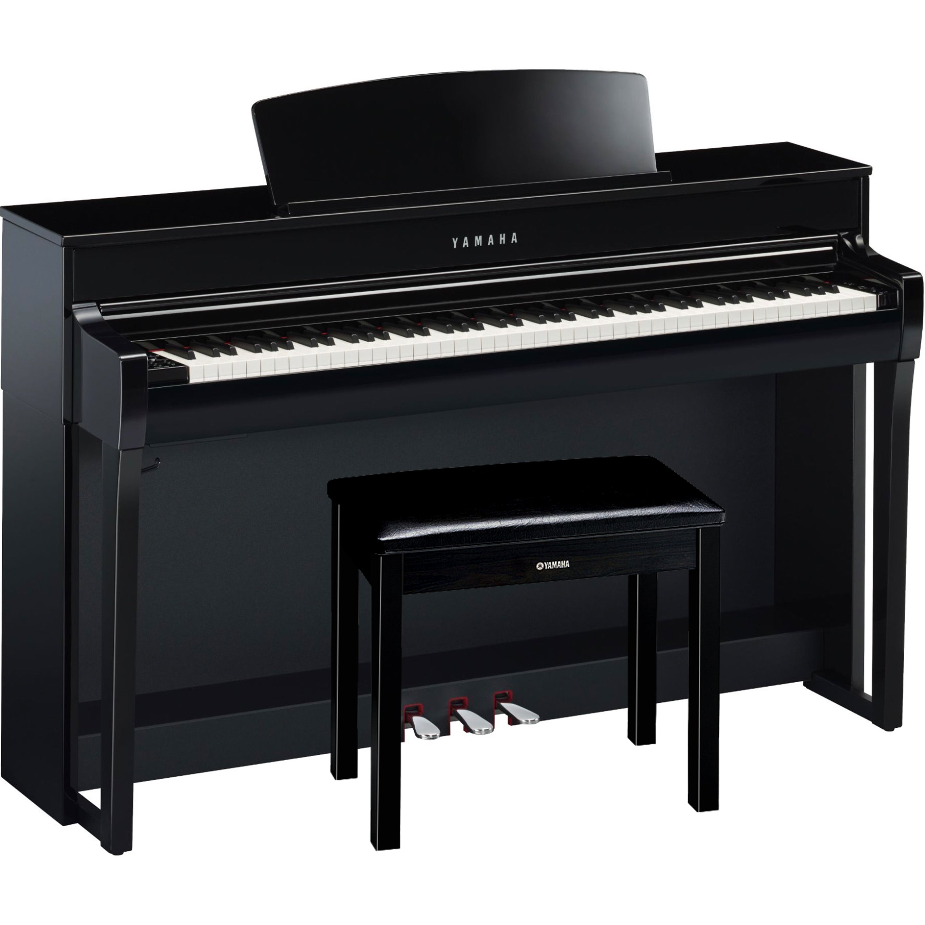 Yamaha Clavinova CLP-745 Digital Piano - Polished Ebony - with bench
