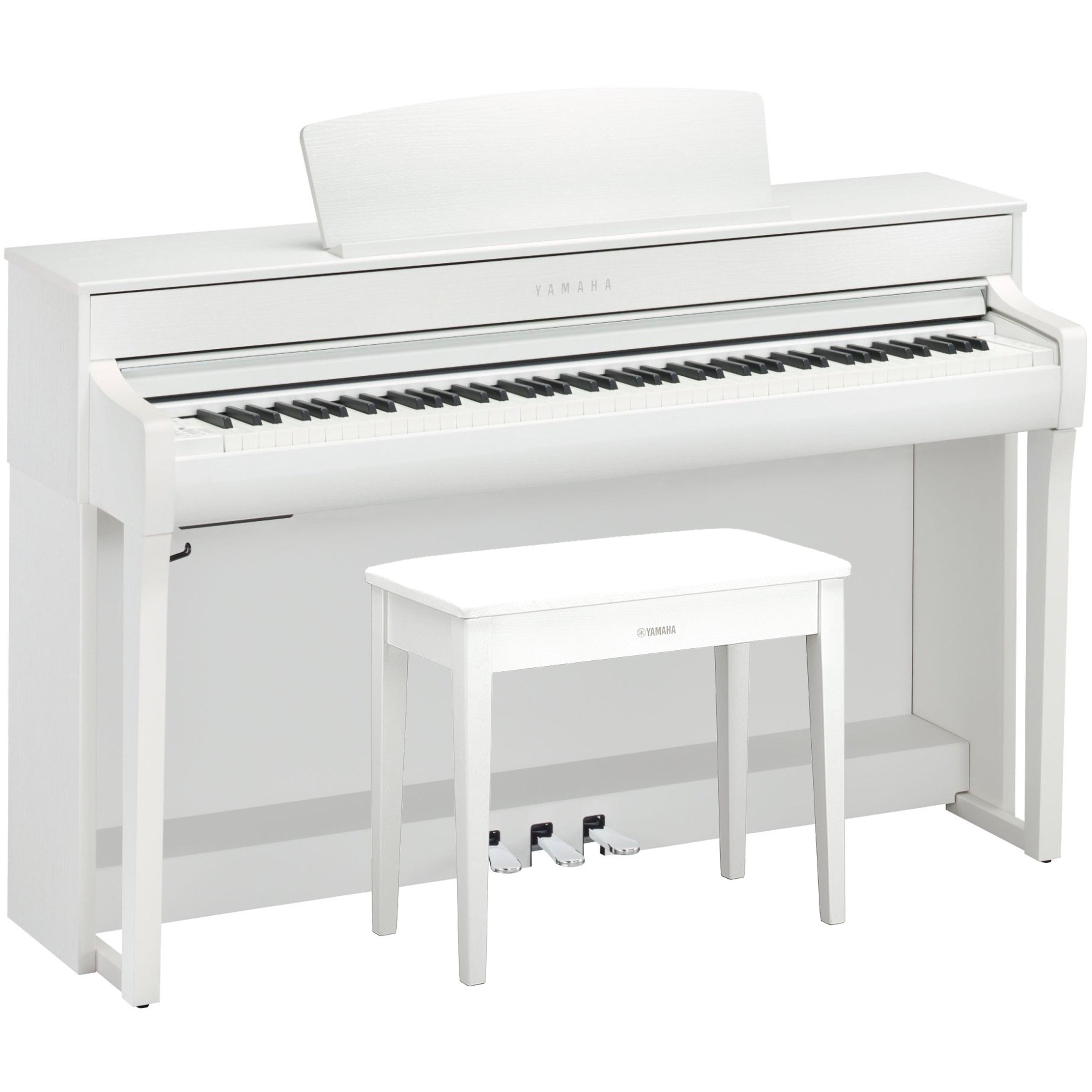 Yamaha Clavinova CLP-745 Digital Piano - Matte White - with bench