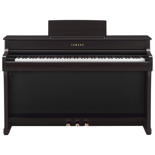 Front view of the Yamaha Clavinova CLP-835 Digital Piano - Rosewood