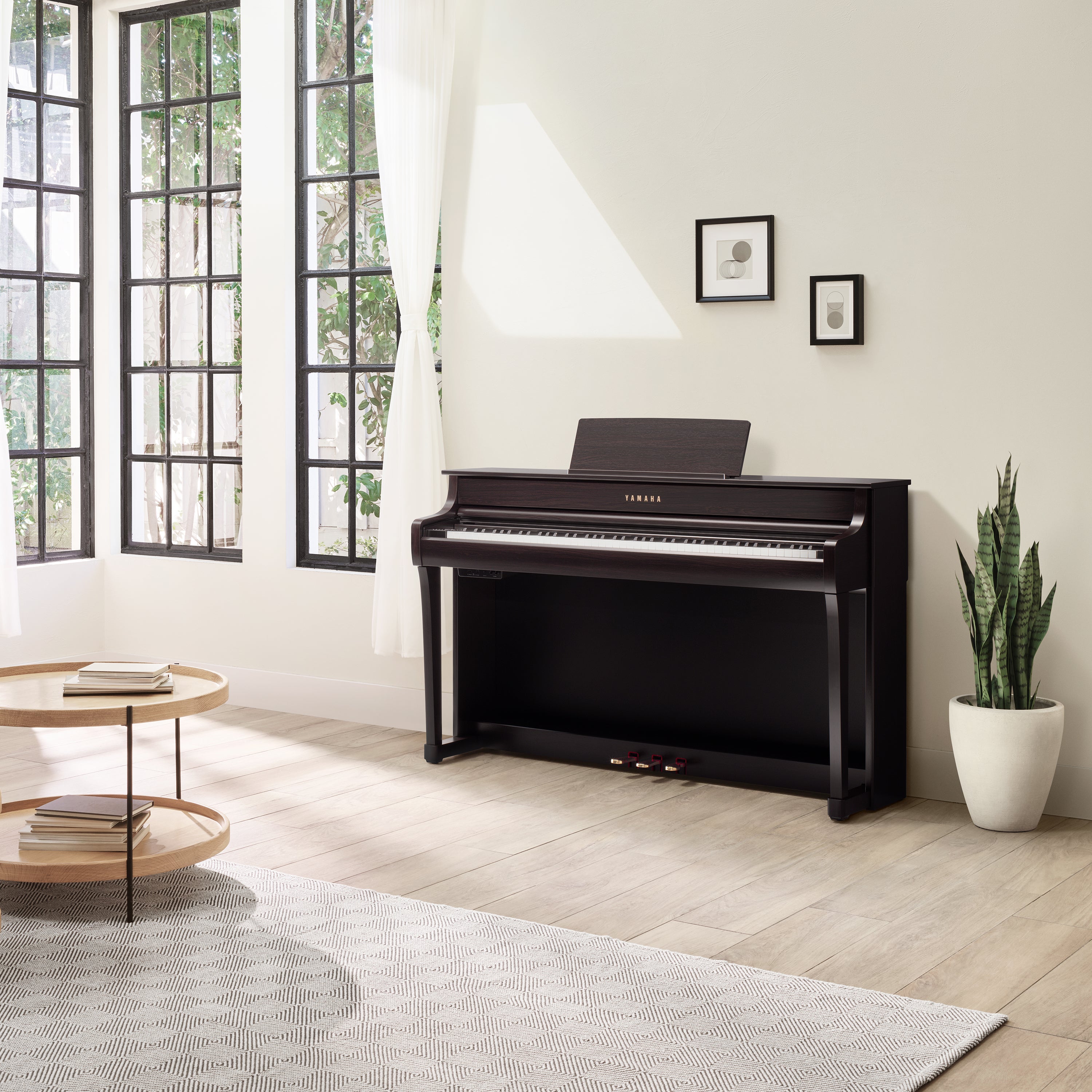 Yamaha Clavinova CLP-835 Digital Piano - Rosewood in a stylish room