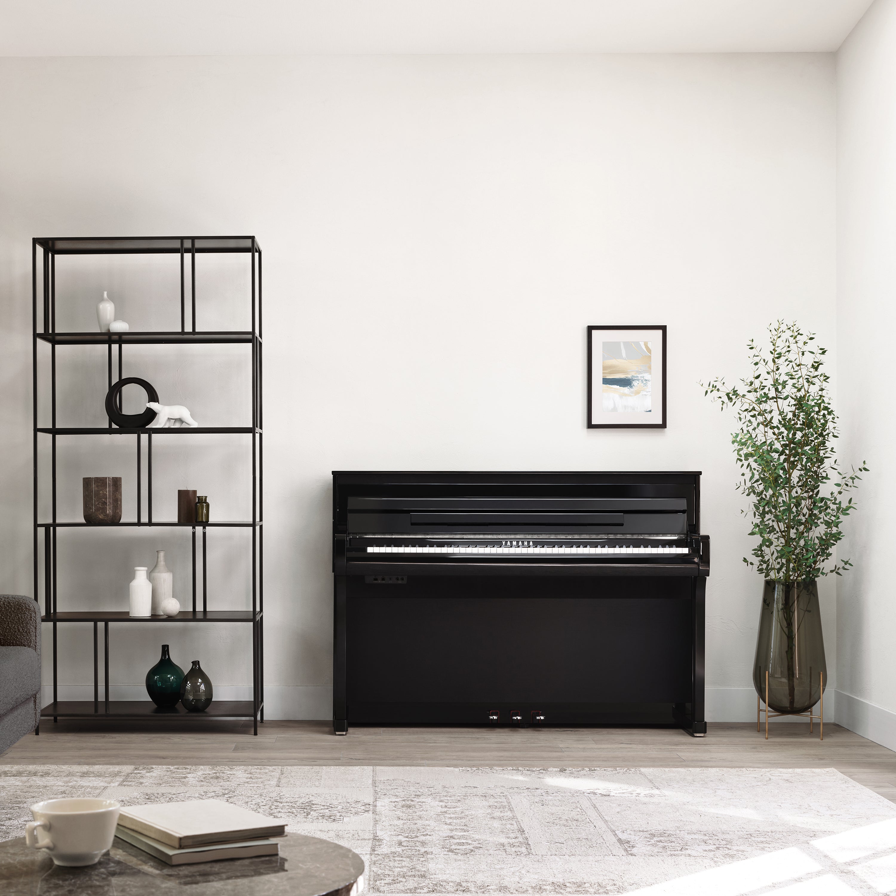 Yamaha Clavinova CLP-885 Digital Piano - Polished Ebony in a stylish room