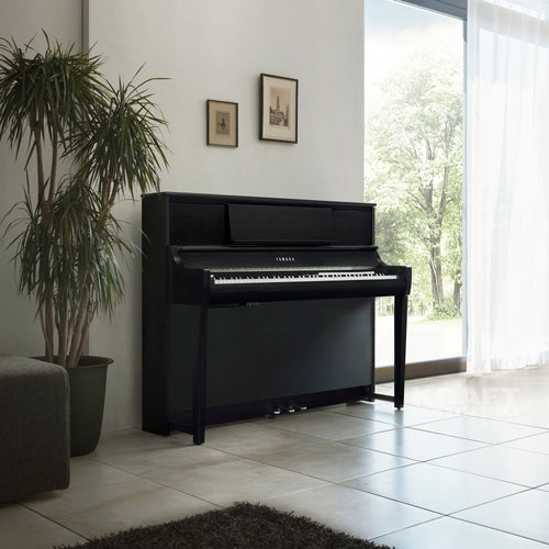 Yamaha Clavinova CSP-295 Digital Piano - Black Walnut - in a stylish living room