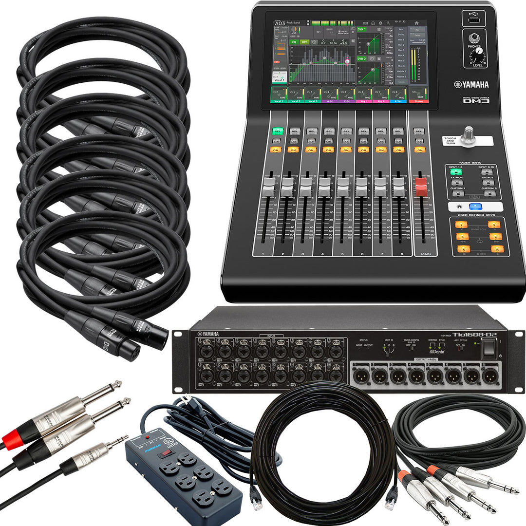 Yamaha DM3D Digital mixer with Dante STAGE RIG Kraft Music