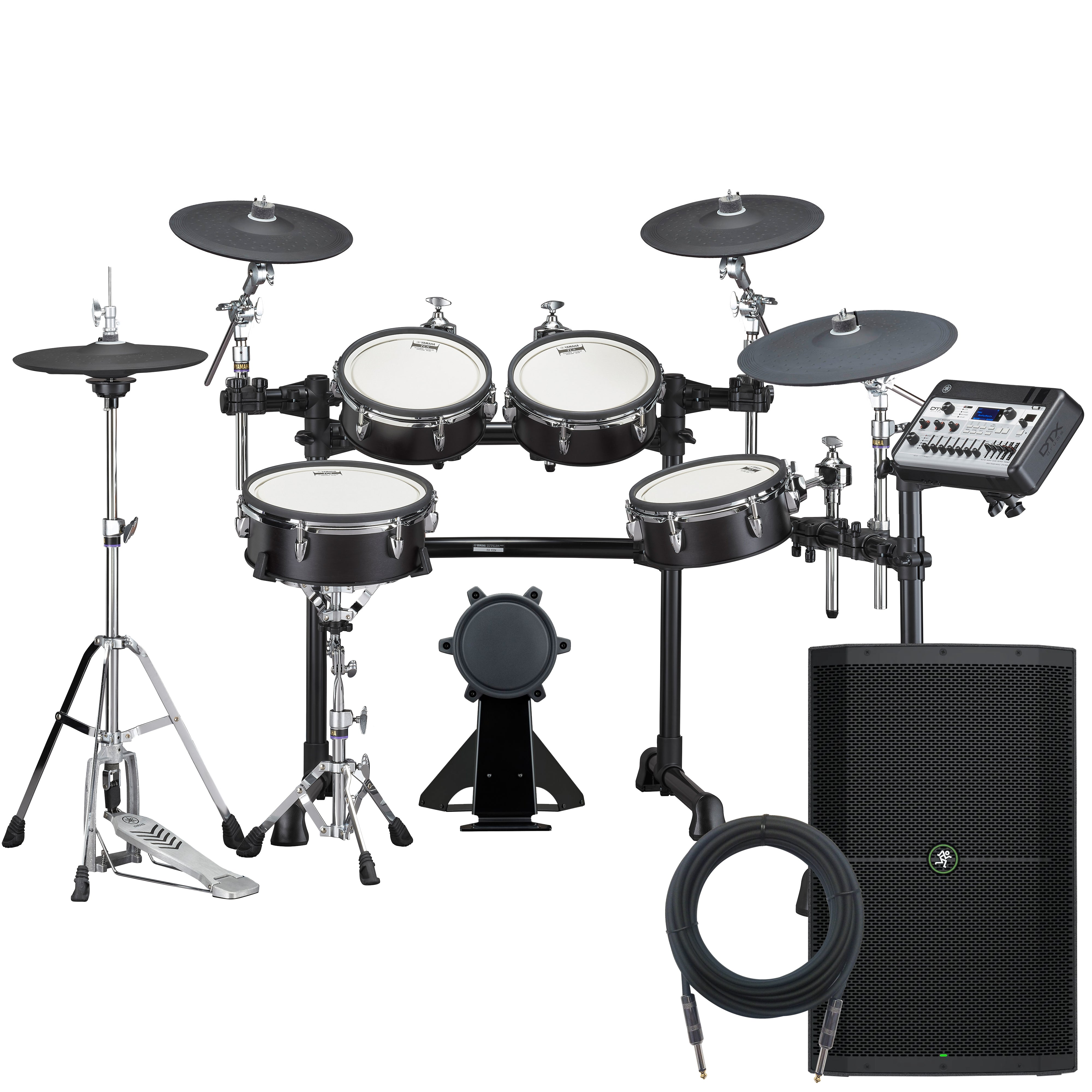 Yamaha DTX8K-X PROX Electronic Drum Set - Black Forest MONITOR KIT