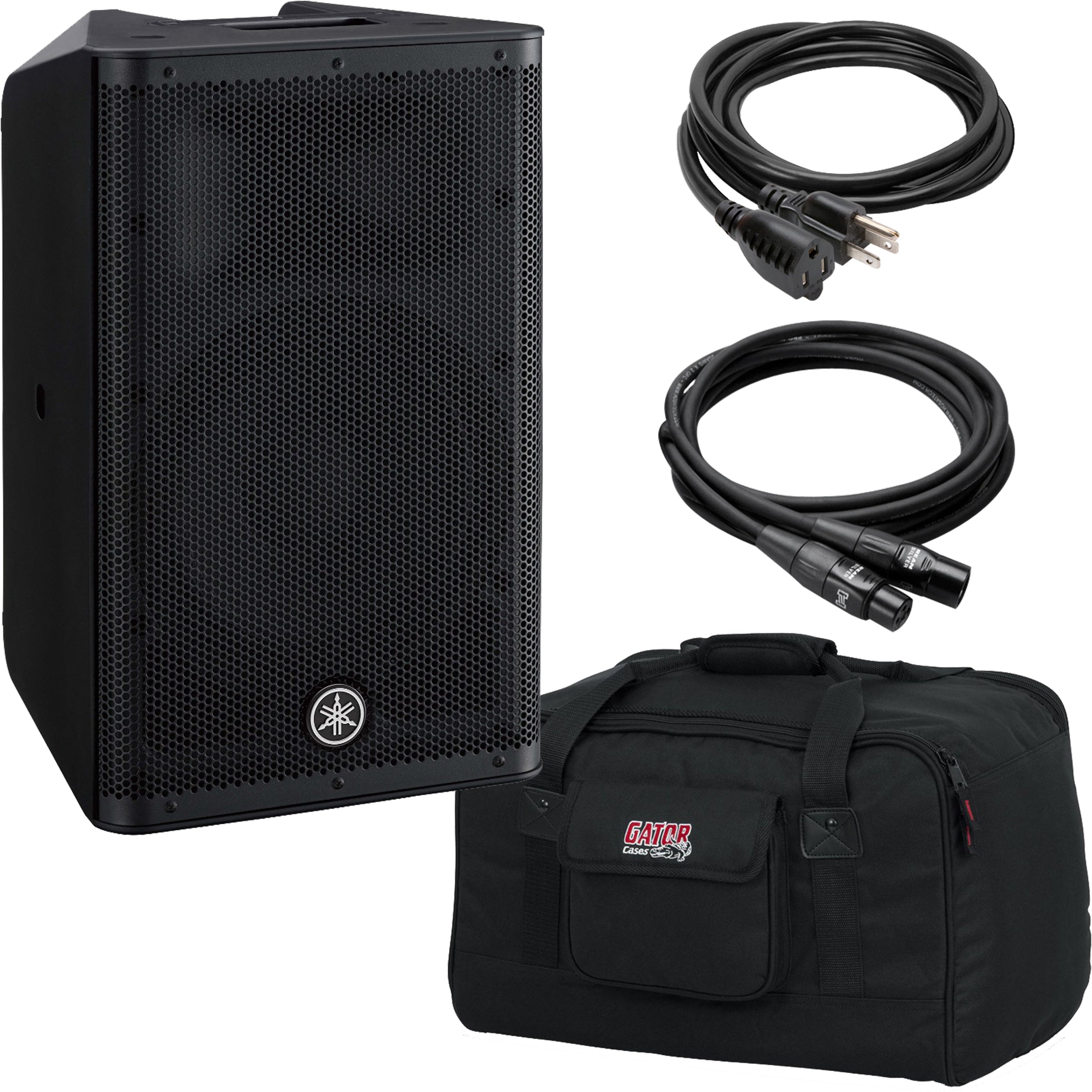 Collage image of the Yamaha DXR10 MKII Powered PA Speaker PERFORMER PAK