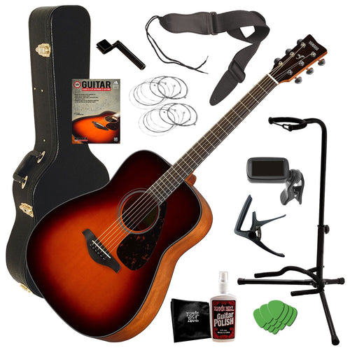 Yamaha FG800 Acoustic Guitar - Brown Sunburst COMPLETE GUITAR BUNDLE