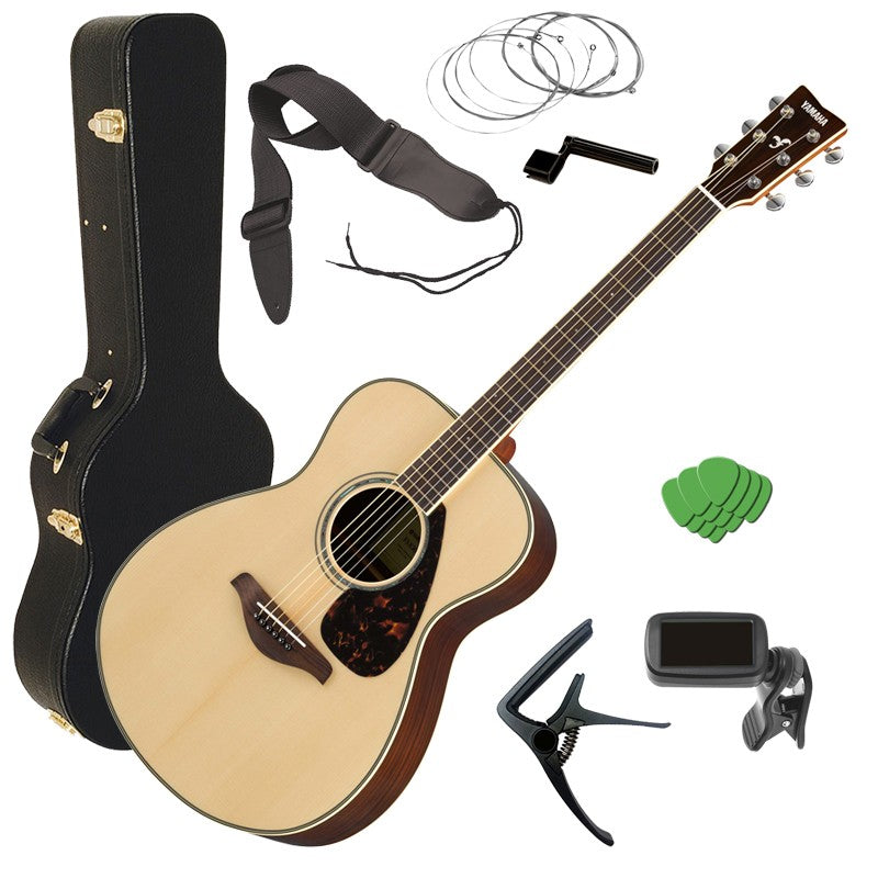 Yamaha FS830 Acoustic Guitar - Natural STAGE ESSENTIALS BUNDLE