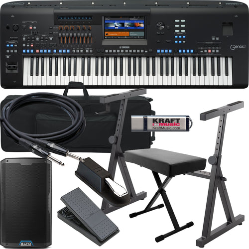 Yamaha Genos2 76-key Arranger Workstation Keyboard STAGE RIG