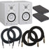 Collage image of the Yamaha HS4W 4.5" Powered Studio Monitors (Pair) - White STUDIO PAK