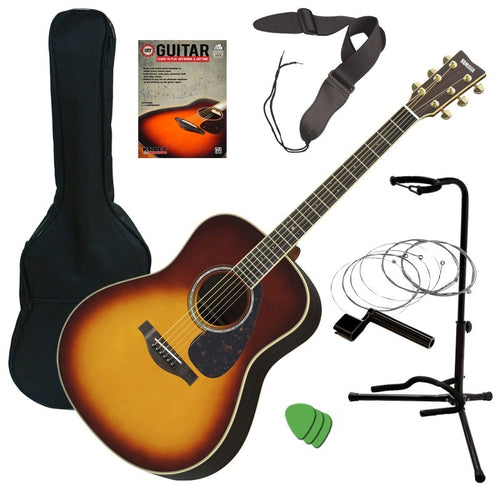 Yamaha LL6 ARE Acoustic Guitar - Brown Sunburst GUITAR ESSENTIALS BUNDLE