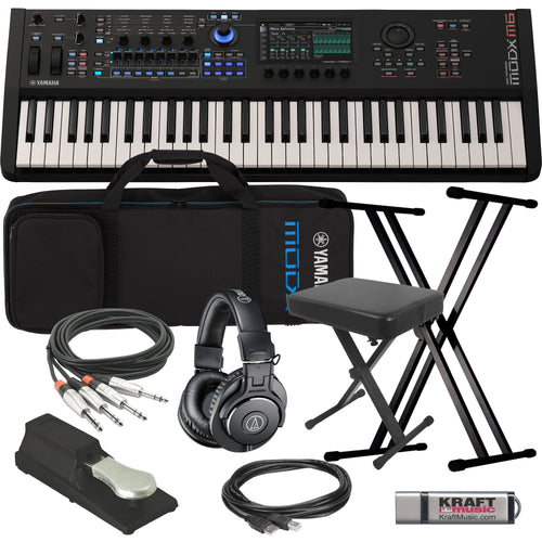 Yamaha MODX M6 61-Key Music Synthesizer KEY ESSENTIALS BUNDLE