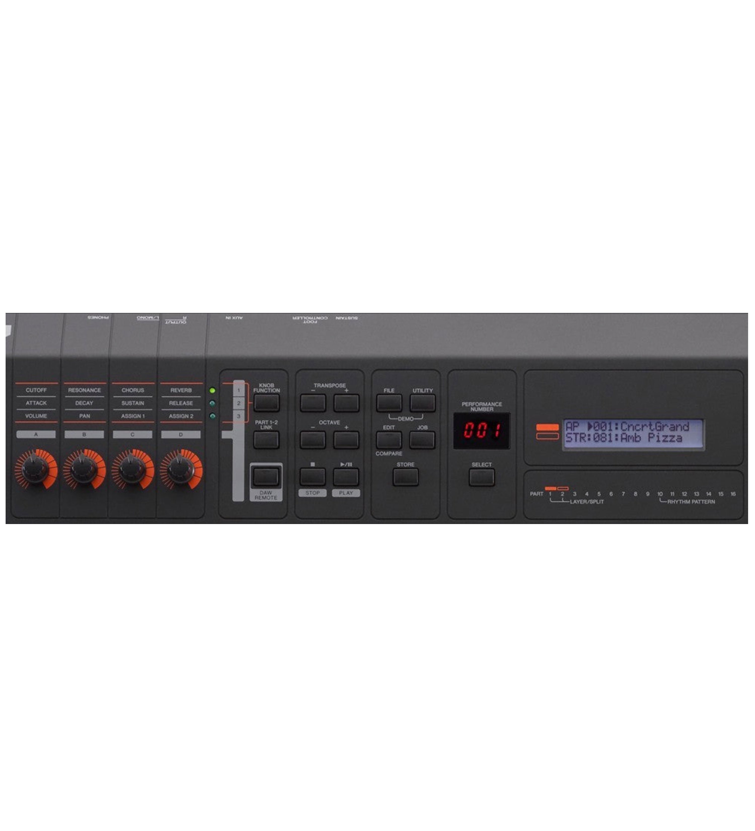 Yamaha MX49 Music Synthesizer - control panel 1