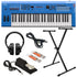 Yamaha MX49 Music Synthesizer - Blue KEY ESSENTIALS BUNDLE