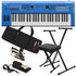 Yamaha MX49 Music Synthesizer - Blue STAGE ESSENTIALS BUNDLE