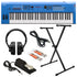 Yamaha MX61 Music Synthesizer - Blue KEY ESSENTIALS BUNDLE