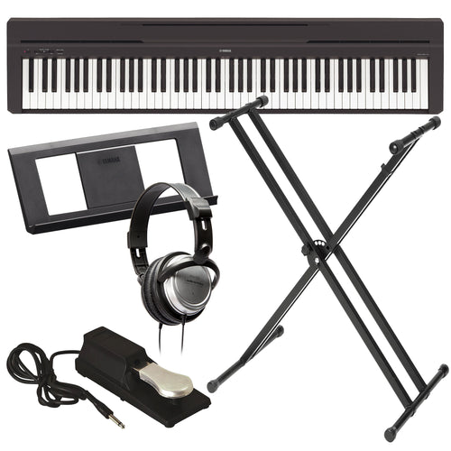 Yamaha P-45 Digital Piano - Black KEY ESSENTIALS BUNDLE