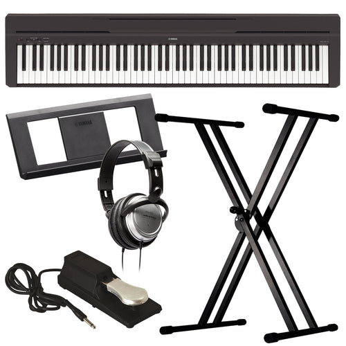 Yamaha P-45 Digital Piano - Black KEY ESSENTIALS BUNDLE