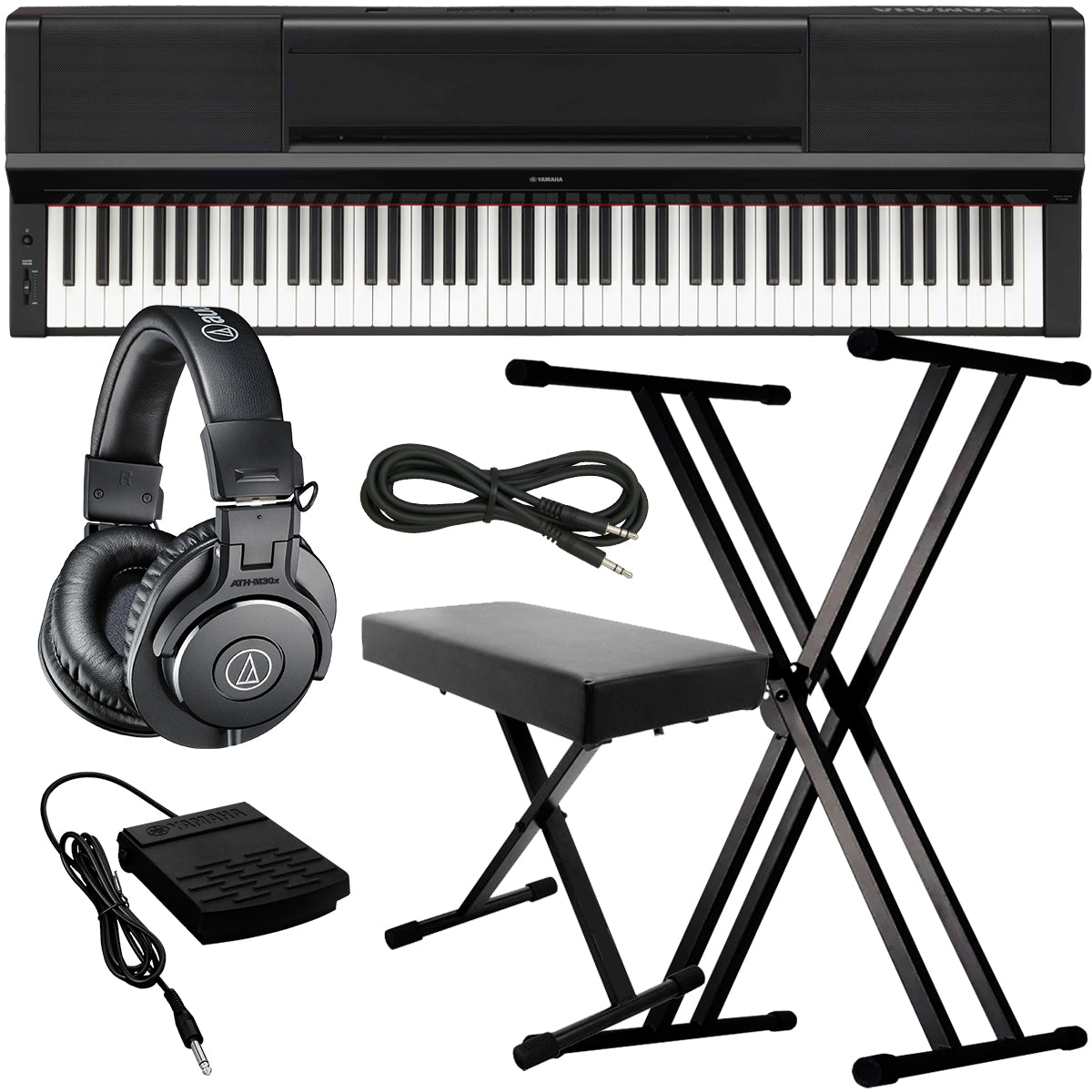 Yamaha P-S500 Digital Piano - Black KEY ESSENTIALS BUNDLE
