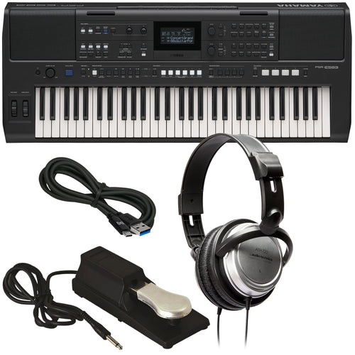 Yamaha PSRE583 61-Note Portable Keyboard BONUS PAK