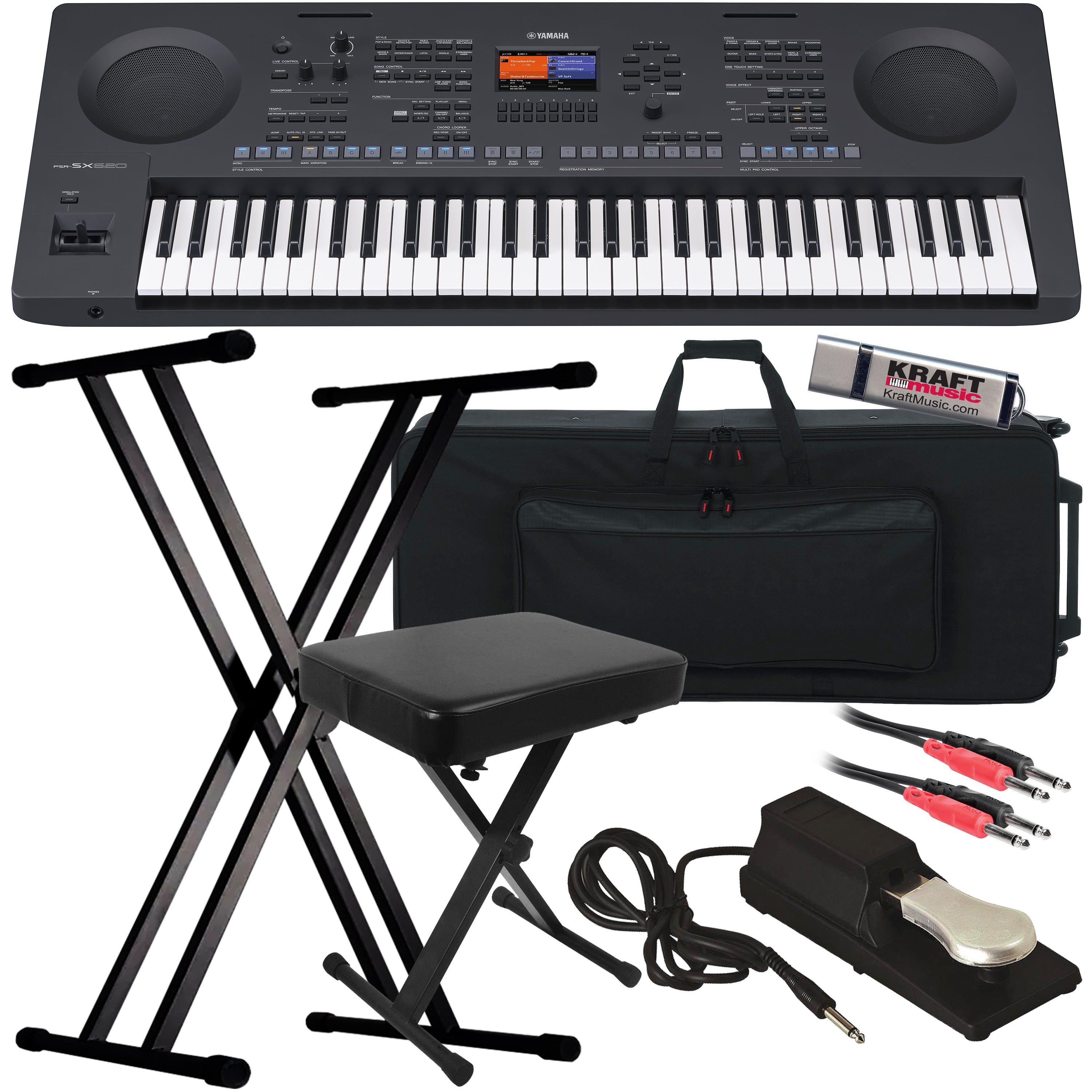 Yamaha PSR-SX620 61-key Arranger Keyboard STAGE KIT